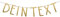 CociParties Goldene Girlande mit Text nach Wahl - Wunschtext - Individualisiert