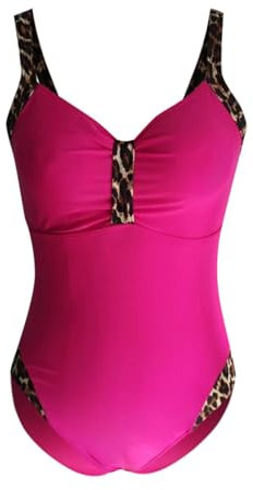 Damen Einfarbig Dünn Badeanzug Ärmellos Resort Stil Stretch Badeanzüge Frauen Hoch Elastische Bikinis Leicht Strand Einfach Prämie Große Größe V Ausschnitt Bikini Komfort Anzüge (Red, M)