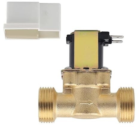 GERUI Elettrovalvola 3/4 AC 220V in Ottone, Normalmente Chiusa per Controllo dell'Acqua (Valvola a Solenoide da 3/4 Pollice)