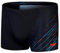 Speedo Aquashort à Coupe en V Hyperboom, Séchage Rapide, Entraînement, Fitness, Résistant au Chlore Aquashort pour Homme, Noir, Bleu Picton, Rouge Sirène, 38