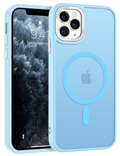 BENTOBEN for iPhone 11 Pro Case - Translucent Matte Magnetic Slim Thin Shockproof Bumper Protective Cover for iPhone 11 Pro 5.8, Light Blue