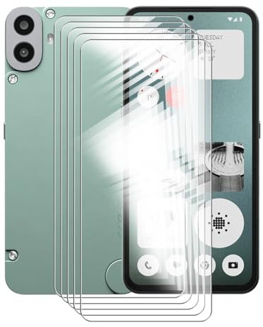 AQGGIIXY 5 Stück Schutzfolie für Nothing CMF Phone 1 (6.67) Displayschutzfolie, 9H Härte Folie HD Klar Schutzglas, Kratzfestnzer Anti-Bläschen gehärtetes Glas Schutz screen