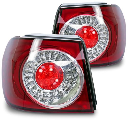 BESTPRICE 2x Heckleuchte links LED außen mit Lampenträger Kompatibel mit VW GOLF PLUS 5 (5M1, 521)