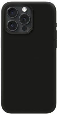 IDEAL OF SWEDEN Non-slip Silicone Mobile Phone Case Compatible with Magsafe with a Smooth Feel and Light Feel - Protective Shockproof for iPhone 15 Pro Max (Black)
