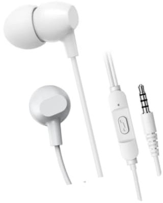 DENGFEN Auriculares in Ear Jack 3,5mm,Amplia Audifonos Alambrico White Auriculares de oído Abierto