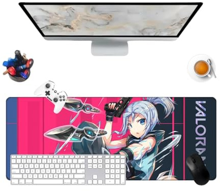 Valorant Jett Mouse Pad 800 x 300 x 3 mm Sci-Fi Cartoon Game for Gamer Computer Office Home and Laptop