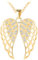 MOOFUN Angel Wings Pendant Necklace for Women Girls with Zirconia,925 Sterling Silver Skeleton Feathers Ladies Necklace,Aesthetic Fashion Amulet Necklace Jewellery,Guardian Angel Gifts for Her Gold