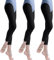 Runmeihe Collants sans pieds pour femmes et filles, 90 deniers, extensible, résistant à la course, opaque, collants de danse sans pieds, 3 paires noires, XL Grande taille