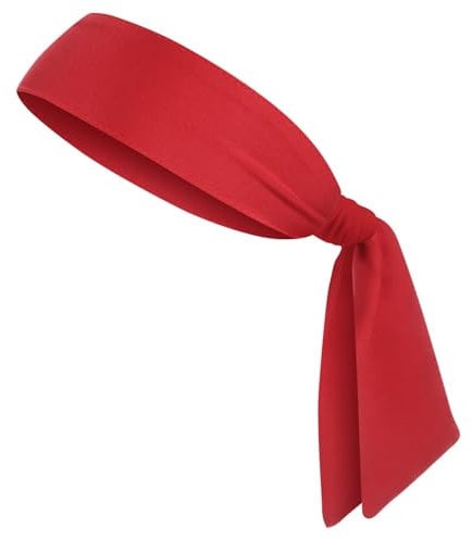 NULYLU Rotes Sportliches Stirnband Aus Atmungsaktivem Dehnbarem Material Schnelltrocknend Schweißabsorbierend Unisex Head Tie Für Tennis Joggen Yoga Basketball Und Vielseitige Workouts