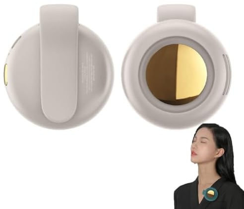 Small Whirlwind Clip Waist Neck Fan,Portable Rechargeable Fan,Mini Waist Clip Fan,360 Degree Clip On Air Cooler,3 Speeds Hands-Free Neck Fans,Mini Bladeless Fans Clip On,for Outdoor Travel (White)