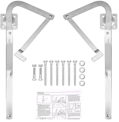 Attic Ladder Hinge Arms Compatible with Werner Mk5, WU2210, W2208, W2210, Suitable for Werner Attic Ladders Manufactured After 2010, Heavy Duty Thick Galvanized Material