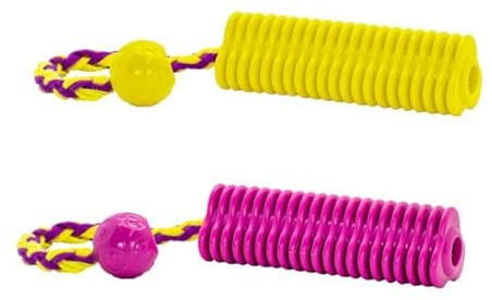 Dog & Puppy Life Chase and Fetch Treat Toys – Durable TPR Dog Ball & Dummy Chew Toys – Interactive Treat Dispensing Toys for Puppies & Dogs – Tough Training, Active Play & Outdoor Exercise Toys
