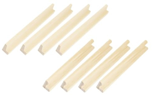 FUNOMOCYA 8 Stück Teiliges Holz Domino Racks Set Holztabletts Halter für Domino Alphabetkarten DIY Holzständer zur Kreativen Spielstein Bastelaufbewahrung