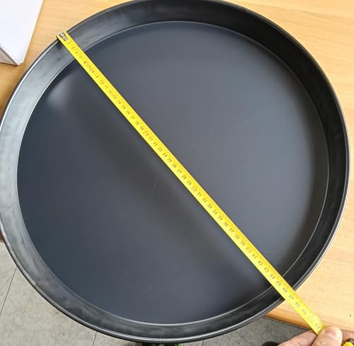 G.T. INOX Teglia da forno rotonda in ferro blu di tipo professionale - DIAMETRO 47 (esterno) cm altezza bordo 4 cm