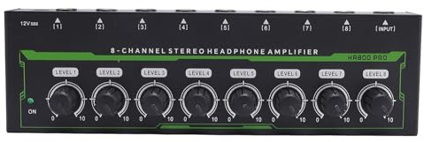 SEAFRONT Stereo -Kopfhörerverstärker 8 Channel -Mixer DJ Board Sound Schnittstelle Channel Music Controller PC Karaoke Digitale Geräte XLR Mischen Soundboard Kids USB Gaming Mixer (US-Stecker)