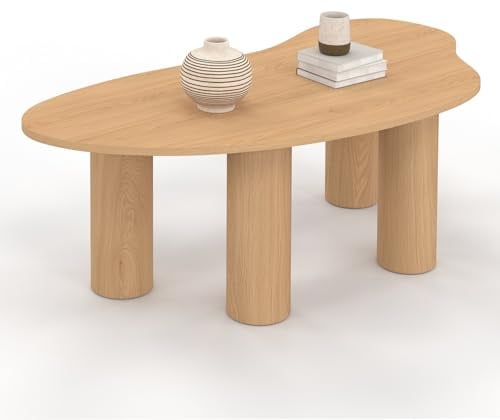 IDMarket - Couchtisch ORGANIQUE 100 cm Holz Bucheneffekt