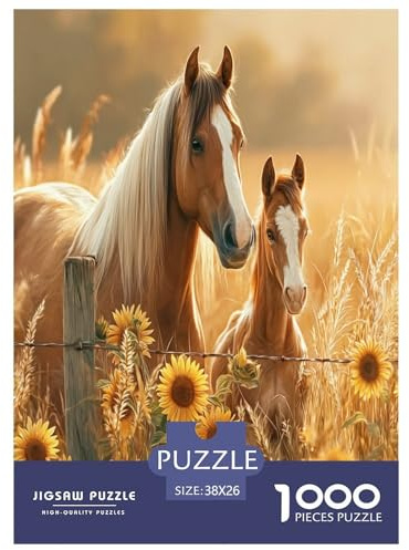 Pferd Puzzle 1000 Teile Puzzle Geschenke Für Teenager Und Kinder Umweltfreundliches Papierpuzzle Geschicklichkeitsspiel 38x26cm/1000pcs