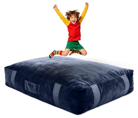 GYMMALL Crash Pad for Children, Blue Sensory Crash Pad for Kids, Thickened Autism Crash Mat for Jumping, Climbing and Playing for Home, School, Special Educational Settings