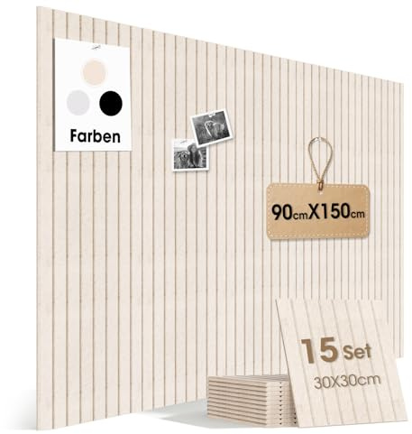 MQAAUP 150 x 90 cm Große Filz Pinnwand, 15er Pack Pinnwand Kork Selbstklebend mit 75 Pinnadeln, Fotowand Pinnwand modern Memoboard, 0,9cm Dick korkplatte für Büro Schulen Kinderzimmer, Helles Kamel