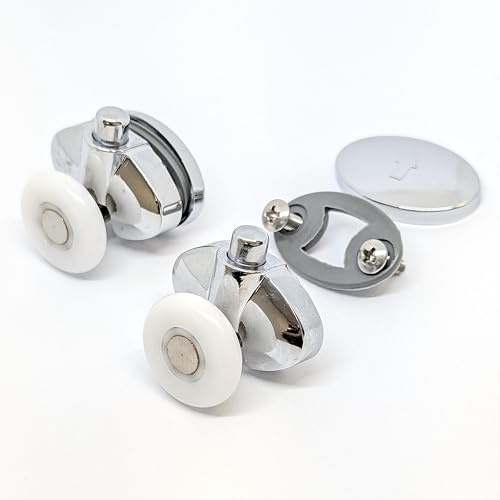 2 x Bottom Single Shower Door Rollers/Runners/Wheels 23mm in Diameter L077-1
