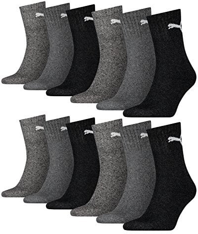 PUMA Unisex Short Crew Socken Basic Sportsocken 12er Pack