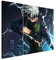 Leinwandbilder 3 teilig Kakashi_Naruto_3x90x40cm (Gesamt 120x90cm) _Ausführung schöner Kunstdruck auf echter Leinwand als Wandbild auf Keilrahmen