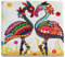 Maxwell & Williams Smile Style Flamboyant Sous-Verre, Dessous-de-plat, Céramique / Liège, 9,5 cm, DU0027