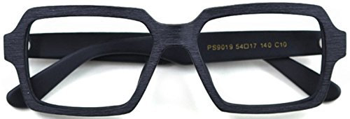 J&L Glasses Retro Klassisches Nerd Klar Hornbrille Brille mit Fensterglas Damen Herren Brillenfassung holz Stil (Black)