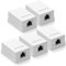 deleyCON 5x CAT 6a Superficie RJ45 1x Puertos Conector de Red Blindados FTP 10 Gbit Ethernet LAN Cable de Conexión - Blanco