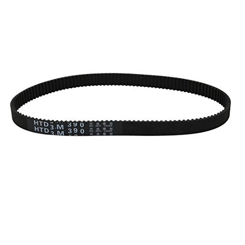 sourcing map Zahnriemen HTD3M 130 Zähne Stepper Gummi Riemenscheibe 390mm Umfang 10mm Breit