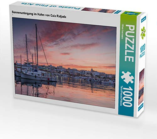 CALVENDO Puzzle Sonnenuntergang im Hafen von Cala Ratjada 1000 Teile Puzzle quer | 1000 Teile Lege-Größe 64 x 48 cm Foto-Puzzle für glückliche Stunden