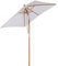 Outsunny Sombrilla Terraza Exterior 200x150 cm Sombrilla de Jardín Rectangular con Ángulo Ajustable Mástil de Madera y Manivela Parasol para Patio Terraza Crema