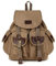 Canvas Rucksäcke,Popoti Rucksack Damen Herren Schulrucksack Retro Backpack Unisex 14 inch Laptop Großer Daypacks für Outdoor Sports Reisen Wandern Wanderrucksack (Braun, 29 * 13 * 37cm)