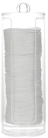 BBDOU Cosmetic Cotton Pad Holder - Acrylic Makeup Remover Organizer with Dispenser & Storage Rack