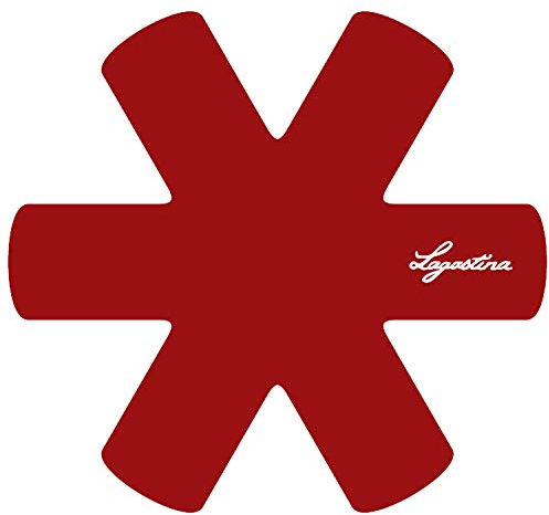 Lagostina Ingenio Smart Set Proteggi Padelle antiaderenti, Cotone, 4 Pezzi, Rosso