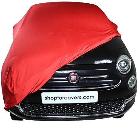 Star Cover Indoor Autoabdeckung kompatibel mit FIAT 500 Cabrio SUPER Soft Stretch