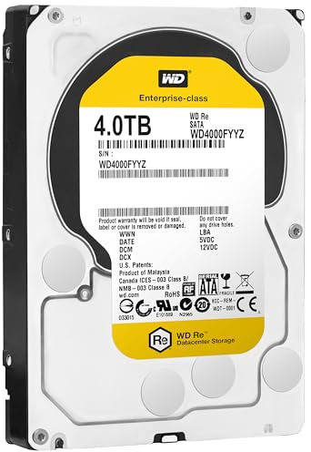 Western Digital Disque dur interne 3.5 4To Re Bulk WD4000FYYZ SATA III (Reconditionné)