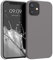 kwmobile Handyhülle für iPhone 12 mini Hülle, für iPhone 12 mini Case - Hülle Silikon - kabelloses Laden - Stone Dust