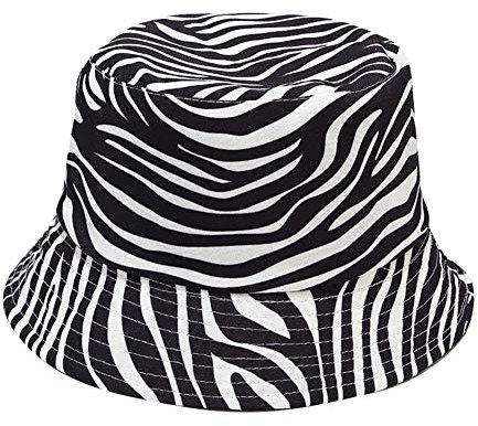 Fischerhut Unisex Fischerhüte Bucket Hat Zebra Druck Schlapphut Damen Herren Baumwolle Sonnenhut Faltbar Anglerhut Strandhut Zum Wandern Camping Reisen Angeln 56-58cm