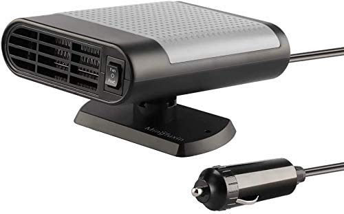 VORCOOL Chauffage de voiture, 12 V 150 W portable avec chauffage et refroidissement 2 en 1 pour chauffage rapide, dégivrage et désembuage, ventilateur de pare-brise automobile dans allume-cigare