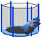 walexo Trampolin Randabdeckung + Sicherheitsnetz für 6 Stangensysteme (366 cm Ø, Blau/Blau)