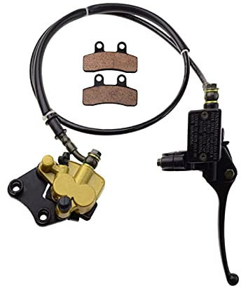 GOOFIT Gruppo pinza freno a disco anteriore Con pastiglie dei freni di ricambio Sostituzione per 50cc 70cc 90cc 110cc 125cc 150cc Dirt Bike Pit Bike Scooter