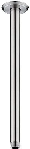 Anpean 12 Inch Shower Arm and Flange Brushed Nickel, Ceiling Mounted Shower Arm for Rain Shower Head