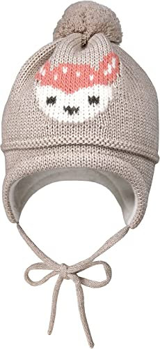 MAXIMO Mädchen Mütze beige/Ecru/schwarz/lachs 49