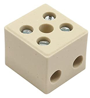 WITTKOWARE Keramik-Schraubklemme (Geräteklemme), hitzebeständig bis 300°C, 6mm², 2-polig