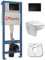 domino Set WC con piastra di pressione + parete WC Capri Slim senza bordo + sedile WC con abbassamento automatico soft close (OB)