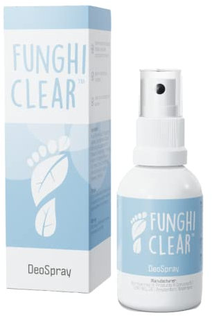 FunghiClear DeoSpray – Fuß & Schuh & Stoff Deodorizer Geruchsentferner Spray – Natürlicher Zitronengras-Geruch – Aktive antibakterielle Manuka
