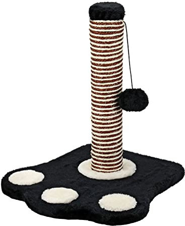 Taylor & Brown 40cm Tall Cat Scratching Post, Cat Scratcher Kitten Scratch Post for Indoor Cats with Sisal Pole 360° Rotating Hanging Ball, Durable Cat Furniture Covered with Soft Plush Carpet