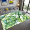 Xisnuient Regenwald Dschungel 3D Teppich Palmen Blatt Teppich Wohnzimmer Rug Flanell Rutschfester Schlafzimmer Freizeit Teppich Restaurant Korridor Bodenmatte Badezimmer Fußmatte (Farbe 1,80x120 cm)