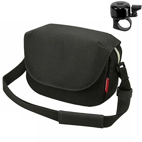Rixen & Kaul Reisen-thel Fahrrad Lenkertasche Schultertasche Umhängetasche FunBag Schwarz inkl. Fahrradklingel